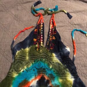 Tied Dyed Halter Dress